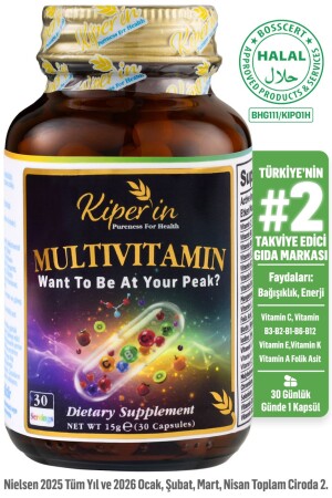 Multivitamin | 13 Vitamin & 6 Mineral | Cilt, Saç, Tırnak & Enerji - Kiperin