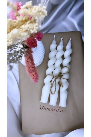 MUMARİKA 3-PIECE TWISTED CANDLESTICK CANDLE - Eshomedesign