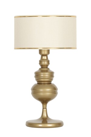 Munch Antiqued Metal Lampshade - Cream with Gold Stripes VYAB171 - Vinner