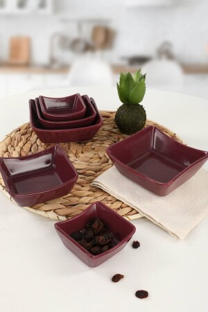 Mürdüm Sandal Çerezlik - Sosluk 08-10-12 cm 6 adet ST597006F573A0000000AALF00 - Keramika