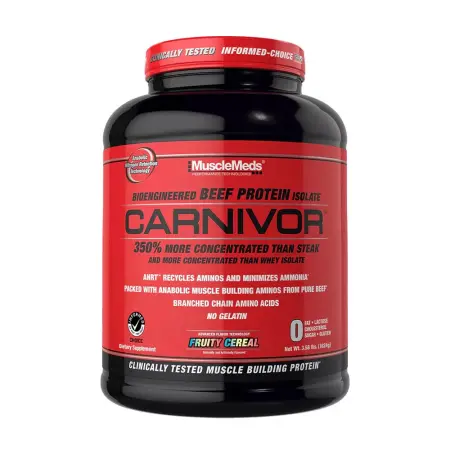 MuscleMeds Carnivor™ 100% Beef Protein (1624 g, Fruity Cereal) - MuscleMeds