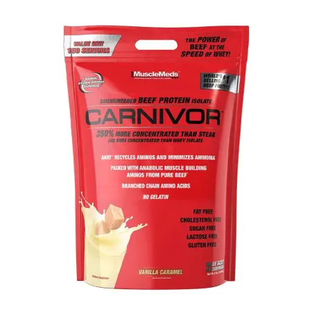 MuscleMeds Carnivor™ 100% Beef Protein (3170 g, Vanilla Caramel) - MuscleMeds