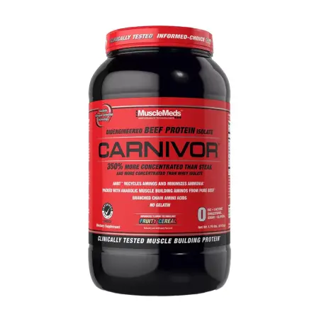 MuscleMeds Carnivor™ 100% Beef Protein (812 g, Fruity Cereal) - MuscleMeds