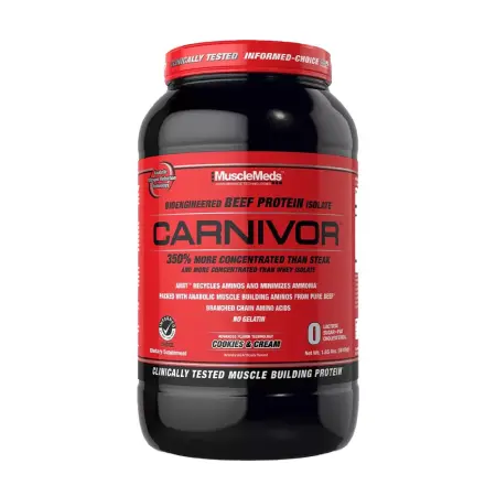 MuscleMeds Carnivor™ 100% Beef Protein (840 g, Cookies & Cream) - MuscleMeds