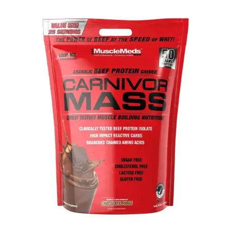 MuscleMeds Carnivor™ Mass 100% Beef Protein Mass Gainer (4725 g, Chocolate Fudge) - MuscleMeds