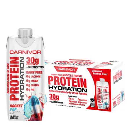 MuscleMeds Carnivor RTD Beef Protein Shake (12 pack, Rocket Pop) - MuscleMeds