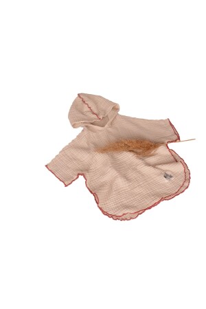 Müslin 4 Katlı Bebek-çocuk Panço Bej Naturel %100 Pamuk Bej - Kibele