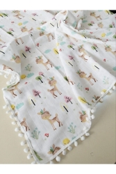 Müslin Örtü 100x100 Ebatında Müslin ceylan beyaz - BabyLifeHome