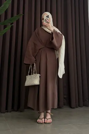 Müslin Pinterest Elbise Kahve - Nuuwears