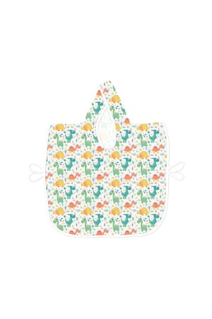 Musselin-Babyponcho aus 100 % Baumwolle mit Kapuze, 1–5 Jahre, Dino 8681235991527 - Lunanino