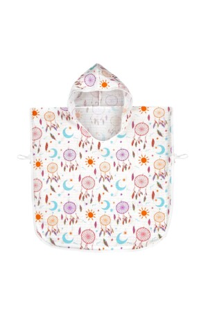 Musselin-Babyponcho aus 100 % Baumwolle mit Kapuze, 1–5 Jahre, Mihrimah 8681235991541 - Lunanino