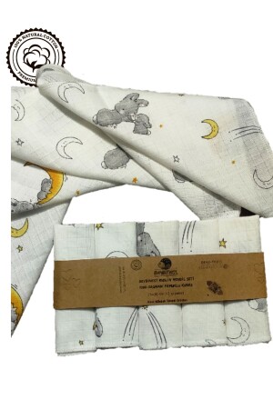 Musselin-Taschentuch-Set, süße Hasen, 25 x 30 cm, 10 Stück, ksb9969865 - BeybiNest