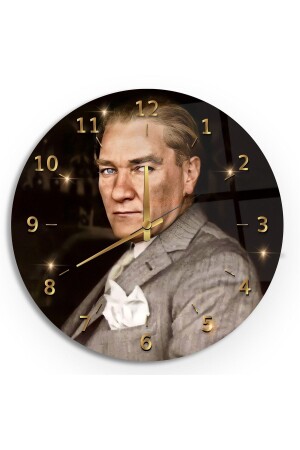 Mustafa Kemal Atatürk Glasuhr – 40 cm CS1107 - EMYA HOME
