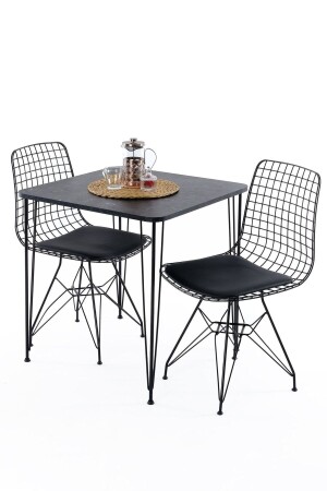 Mutak Balcony Table with 2 Wire Chairs - Boss Concept
