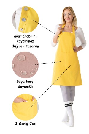 Mutfak Önlüğü Su Geçirmez Şef Önlüğü 2 Geniş Cepli Barista Önlüğü Önlük DUCKKUMAŞÖNLÜK - TOSHE