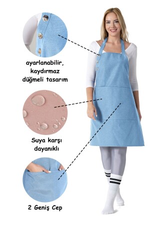 Mutfak Önlüğü Su Geçirmez Şef Önlüğü 2 Geniş Cepli Barista Önlüğü Önlük DUCKKUMAŞÖNLÜK - TOSHE