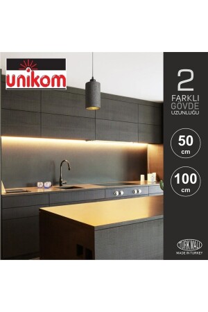 المطبخ تحت العداد المزخرف إضاءة LED 50 سم ضوء النهار مع زر إيقاف 147258369 - UNİKOM