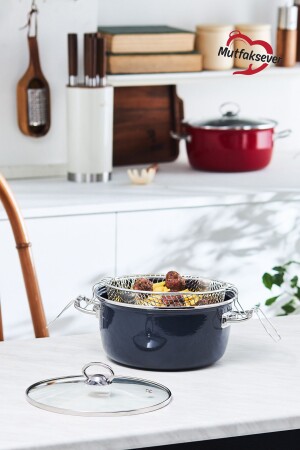 Mutfaksever Induction Based Enamel Frying Pan 22 Cm Anthracite - Karaca
