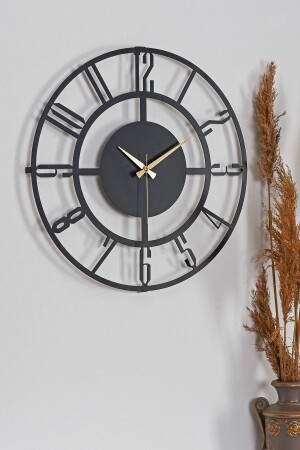 Muyika Bunnela Metall Schwarze Wanduhr 50x50cm Mds-50 - Muyika Design