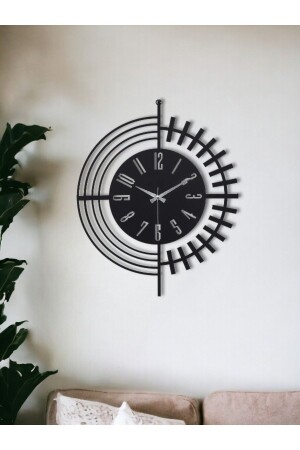 Muyika Dubai Metall Schwarz Wanduhr 50x50cm Silent Mechanism Mds-50 MYK1199 - Muyika Design