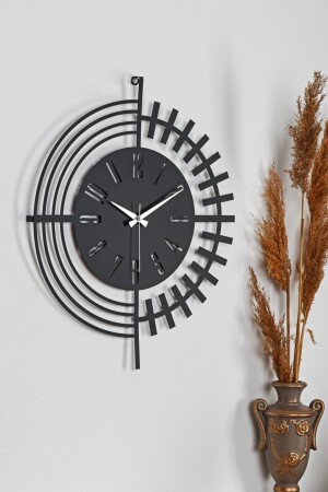 Muyika Dubai New Collection Decorative Metal Black Wall Clock 41x41cm Silent Mechanism Mds-41 - Muyika Design
