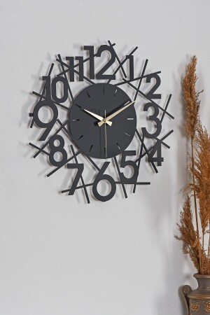 Muyika Lineal New Collection Decorative Metal Black Wall Clock 41x41cm Mds-41 MYK1330 - Muyika Design