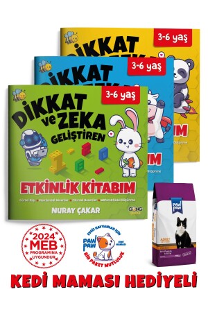 My Activity Book Set That Develops Attention and Intelligence for Ages 3-6 - 3 Books - Gong