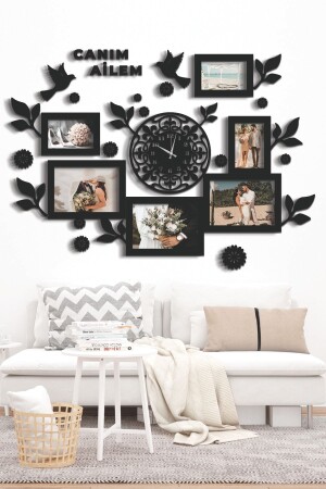 My Dear Family Written Framed Happiness Family Decorative Wall Clock BMDD-083 - HomeRossa