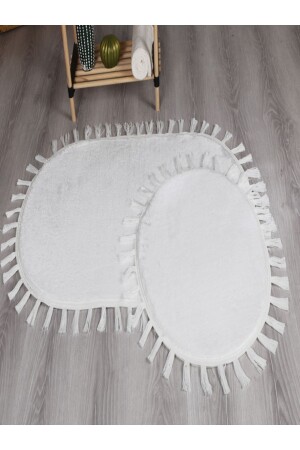 My Evilla Modern Decorative Plush Puffy Tassel Fringed Toilet Set tasseloval50x80 - Myevilla