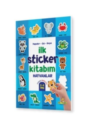 My First Sticker Book Age 2-4 Paste-draw-paint -vehicles-animals-food-3 Books 9786257632324MDL - yükselen zeka