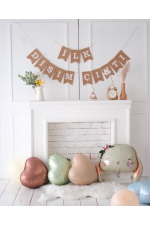 My First Tooth Came Out Pennant Text Banner Kraft White - Partifabrik