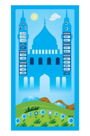 My Prayer Rug, Prayer Rug with Voice Talking and Praying for Children, Blue 50 x 90 - Bilenler
