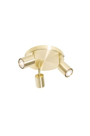 Mylights Matte Gold Plated Triple LED Chandelier with Led Spotlight and Daylight Bulb MYL003108 - demet habek mylights