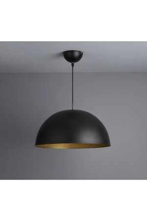 Mylights Metall-Pendelleuchte Rustikal Retro 28 cm Schwarz mit gelbem Kronleuchter MYL002969 - demet habek mylights
