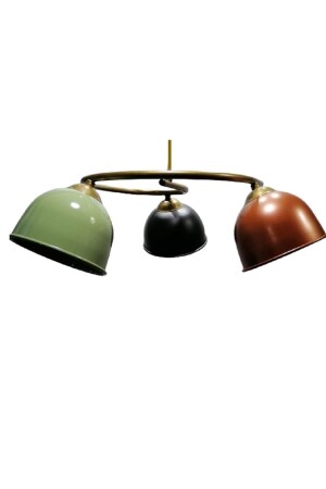 Mylights Renkli Metal Sarkıt Avize Üçlü Avize MYL002907 - demet habek mylights