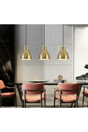 Mylights Triple Table Top Pendant Lamp Matte Gold Base 60cm Black Case MYL003095 - demet habek mylights