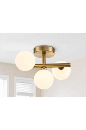 Mylights Tumbled Coating Triple Modern Sports Plophonier Ceiling With Opal Glass E27 TYC00780394599 - demet habek mylights