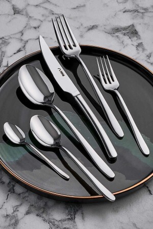 N3148 Zirve 72 Piece Fork Spoon Knife Set - Neva
