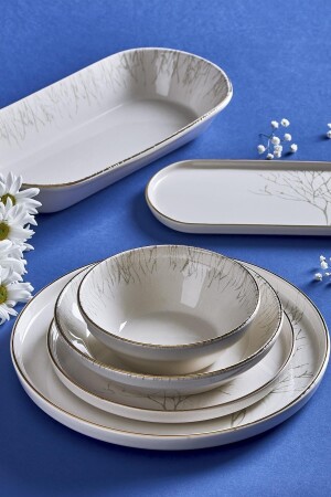N3194 Çınar Naturel 27-teiliges Tafelservice - Neva