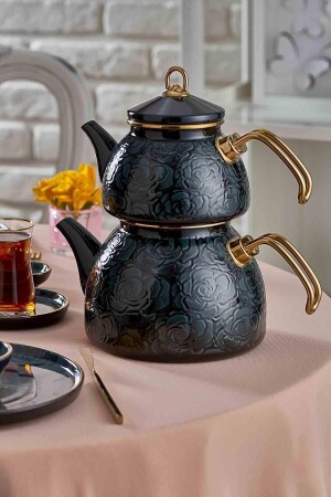 N3233 Bitter Gülriz Enamel Teapot Set - Neva