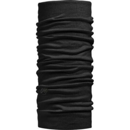 Nackenwärmer aus Büffelleder, schwarz - Buff