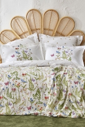 Nadia %100 Pamuk Çift Kişilik Pike Nevresim Takımı Yeşil 200.22.14.0031 - Karaca Home