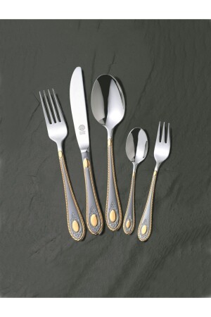 Nadine Matte Gold Solingen 96 Piece Boxed Fork Spoon Knife Set GGSNADINE122 - ggs solingen