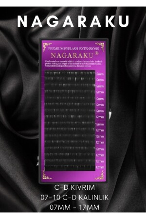 NAGARAKU İPEK KİRPİK C KIVRIM 0.07 KALINLIK - 10MM PREMİUM EYELASH - Nagrani