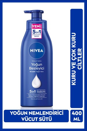 Nährende Körpermilch 400 ml – trockene und sehr trockene Haut – 48-Stunden-Feuchtigkeitscreme – Vitamin E – Mandelöl - Nivea