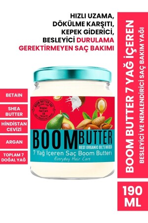 Nährendes und feuchtigkeitsspendendes Haarpflegeöl mit 7 Ölen, 190 ml - Boom Butter