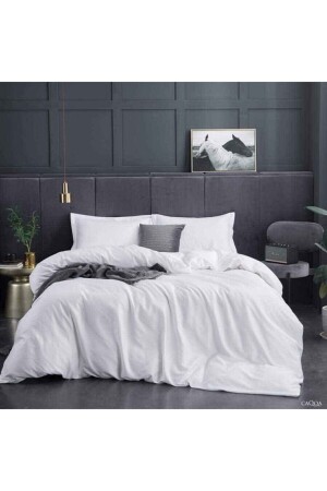 Nano White Double Ranforce Elastic Cotton Duvet Cover Set 9c3c12 - CAQQA