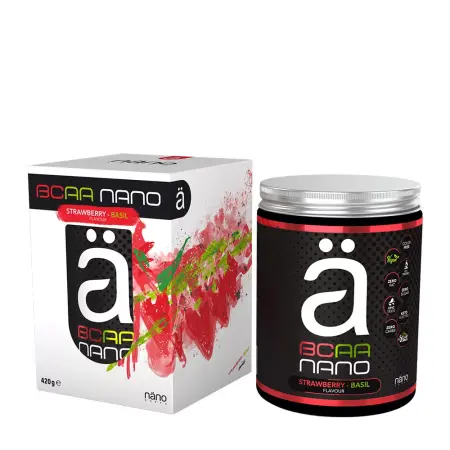 Nanosupps Amino Acid BCAA Nano (420 g, Strawberry-Basil) - Nanosupps