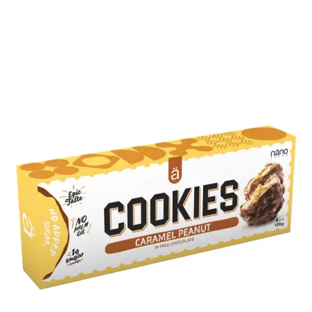 Nanosupps COOKIES - Protein Cookies (128 g, Peanut Caramel) - Nanosupps