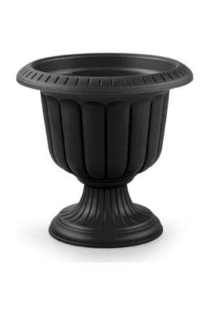 Narcissus Standing Flowerpot 48 Cm Anthracite 8698644480924 - SERİNOVA